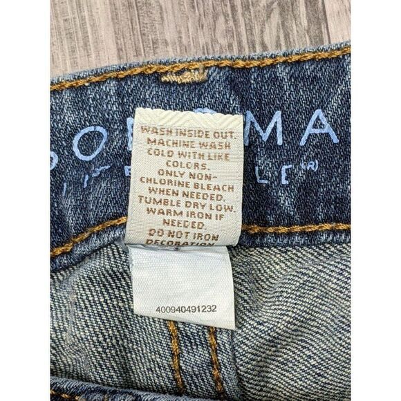 (3/$35) Sonoma Size 2 Pockets Mid Rise Demi Bootcut Whiskered Denim Blue Jeans - Picture 6 of 12